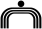 Close-up vinyl decal: black-and-white striped arch with round dot above.