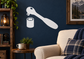 White wall decal showing utensil and container icons
