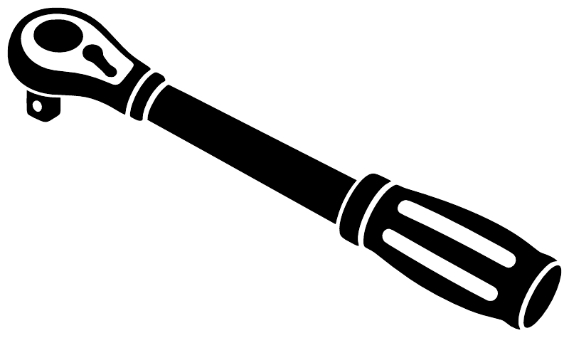 Wrench tool icon graphic on the cooler front