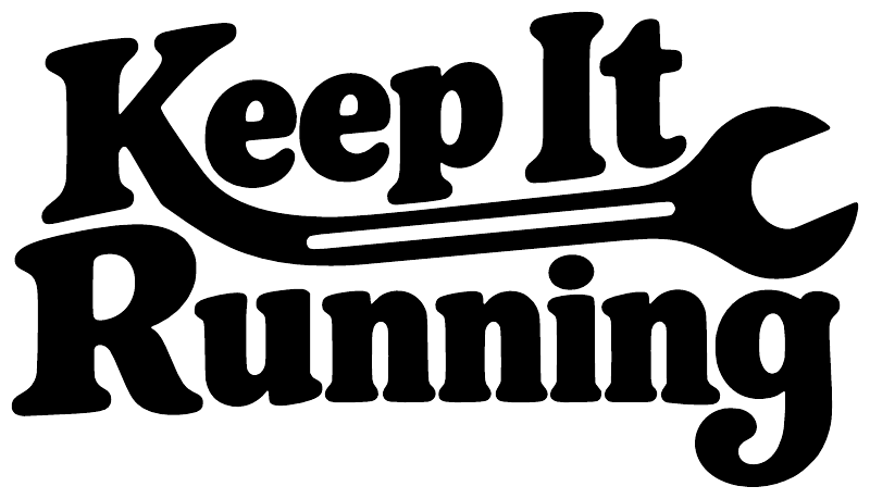 Keep It Running black script wall decal close-up