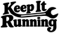 Keep It Running black script wall decal close-up