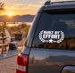 Car vinyl decal with white “BUILT BY EFFORT” text, laurel wreath, and star