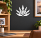 Agave rosette vinyl decal with Aztec pattern, white agave on dark surface