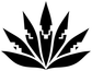 Agave rosette vinyl decal with Aztec pattern, black-and-white stylized agave rosette