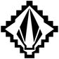 Obsidian Point aztec-style vinyl decal emblem, white center with black outline