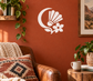 Moon, shuttlecock, and flower garden vinyl decal on wall
