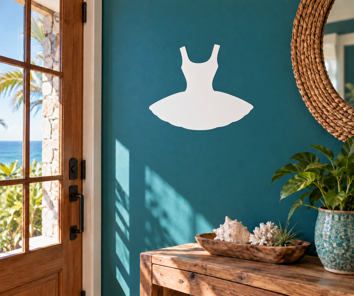 Ballet tutu emblem vinyl decal, white ballerina dress silhouette