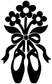 Black wildflower crown vinyl decal with bow accents and five-petal center flower