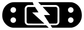 Black vinyl decal with white lightning and bandage-style icon