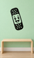 Bandage-shaped vinyl decal with smiling face and white dot accents on dark strip