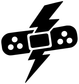 Black bandage and lightning bolt vinyl decal with control icon details