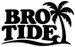 Bro Tide vinyl decal logo with palm tree, bold black text and graphic
