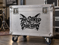 Vinyl decal with "Too Stoked to Function" black script and starburst accents