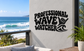 Black vinyl decal reading 'Professional Wave Watcher' with wave icon