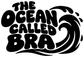 Black vinyl decal text “THE OCEAN CALLED BRA” with ocean wave and splash graphics