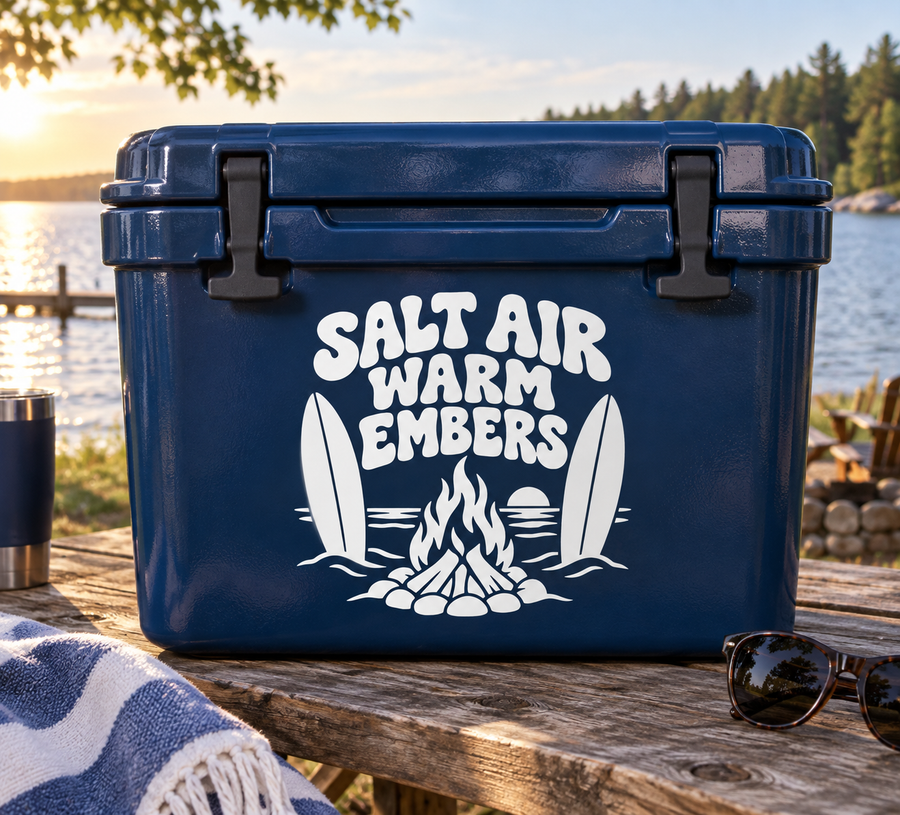 BeachCampfireCX022 - Salt Air Warm Embers; illustrative application of the exact PDF artwork