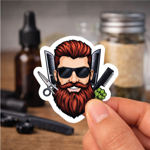 Beard Oil Label Stickers