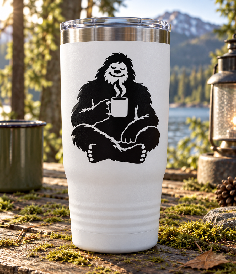 BigfootCX009 — Coffee Before Cryptids; illustrative application of the exact PDF artwork