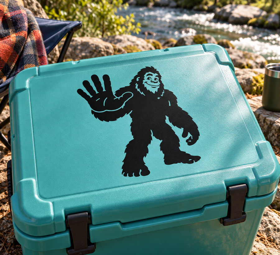 BigfootCX010 — Sasquatch High Five; illustrative application of the exact PDF artwork
