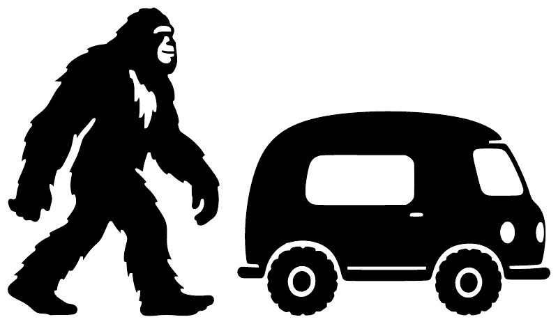 BigfootCX024 — Road Trip Legend ; preview rendered from the saved vector PDF
