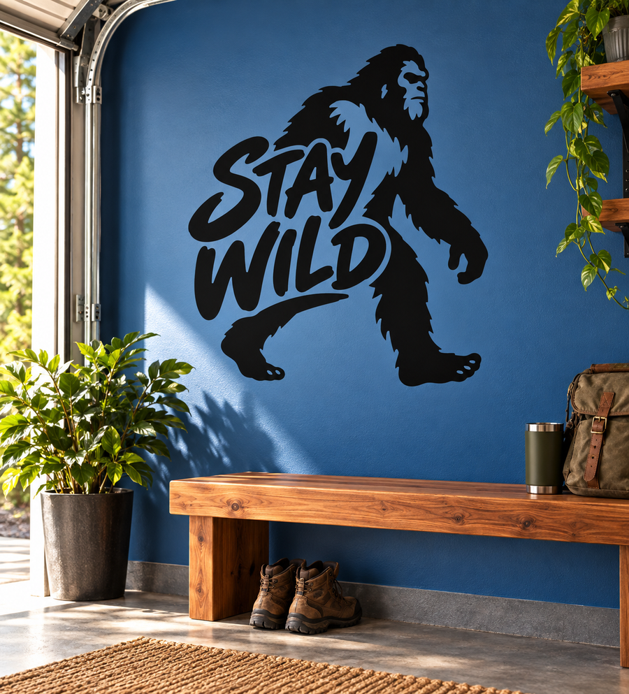 BigfootCX025 — Stay Wild; illustrative application of the exact PDF artwork