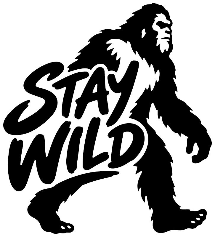 BigfootCX025 — Stay Wild ; preview rendered from the saved vector PDF