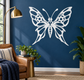 Mechanical butterfly wings vinyl decal, white gear-wing butterfly graphic