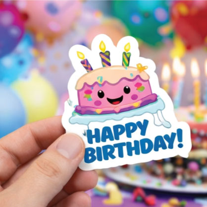 Birthday Vinyl Stickers