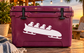 Four-crew bobsled vinyl decal, white sled with four rider silhouettes