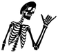 BoneShakaCX002 - Skeleton Shaka Upper Body with Raised Hand; preview rendered from the saved vector PDF