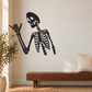 Vinyl skeleton shaka crest decal with raised hand and concentric orbit rings