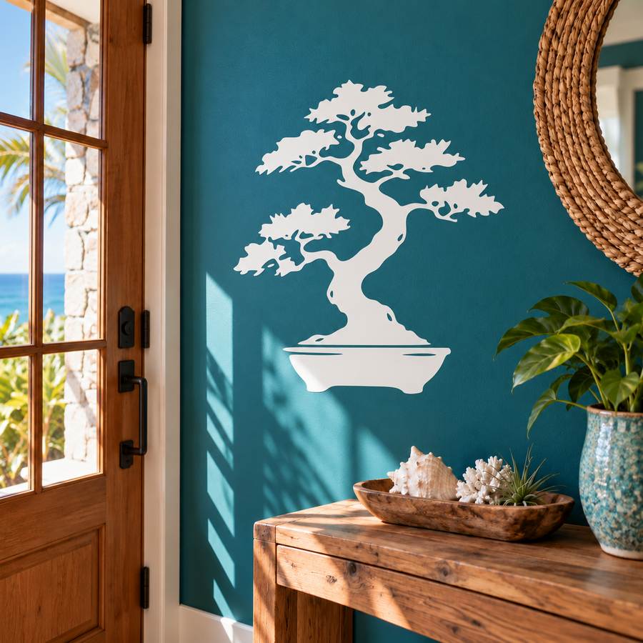 BonsaiSilhouetteCX003 - Upright Bonsai with Airy Branches and Footed Planter; illustrative application of the exact PDF artwork
