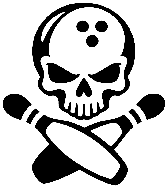 BowlingCX007 - Bowling Skull ; preview rendered from the saved vector PDF