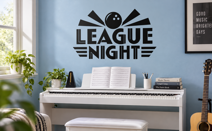 BowlingCX029 - League Night; illustrative application of the exact PDF artwork