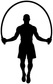 Boxing rope session vinyl decal boxer jump-rope silhouette in circle
