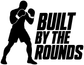 Black boxing decal sticker: fighter silhouette and Built by the Rounds text