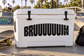 Stretch vinyl decal with bold black BRUUUUUUIH text and small icon accents