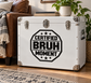 Octagon vinyl decal reading Certified Bruh Moment with star accents