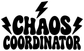 Vinyl decal featuring a lightning bolt icon and bold CHAOS! COORDINATOR text