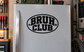 Bruh Club vinyl decal, black oval logo with star accents and BRUH CLUB text
