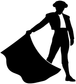 BullfighterCX001 vinyl decal silhouette of a woman holding a flowing cape
