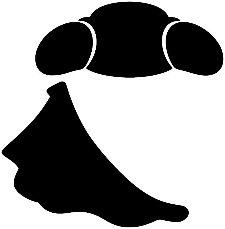 Black bullfighter hat and cape vinyl decal, close-up silhouette with face details