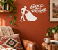 Vinyl decal: bullfighter silhouette with cape and 'Grace Under Pressure' lettering