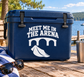 Vinyl decal with “Meet Me in the Arena” text and bullfighter silhouette under arch