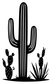 CactusSceneCX002 - Tall Saguaro with Prickly Pear and Agave; preview rendered from the saved vector PDF