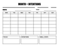 CalendarCX028 - Month and Intentions; preview rendered from the saved vector PDF