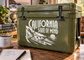 California State of Mind vinyl decal with California text and coastal landscape
