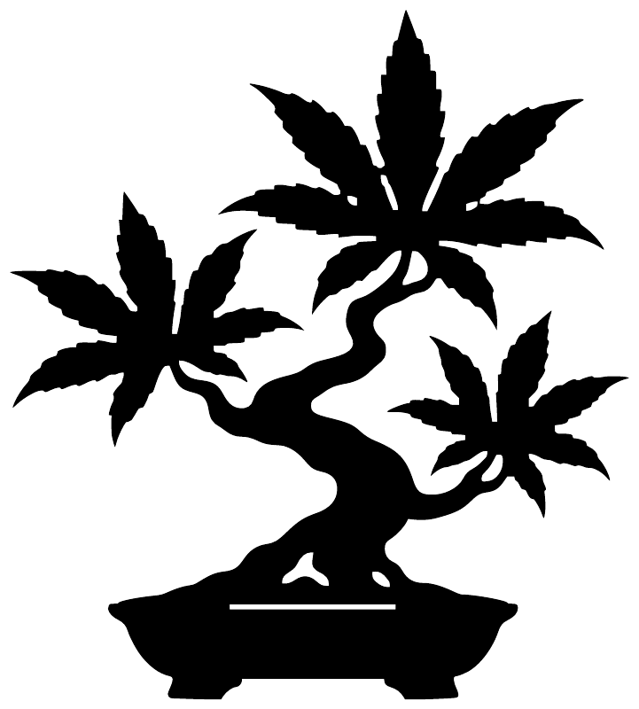 CannabisCX018 - Bonsai Bud ; preview rendered from the saved vector PDF