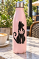 Cannabis cat vinyl decal: black cat silhouette with cannabis leaf graphic and curled tail