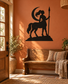 Moonlit Sentinel vinyl decal of a centaur with a sword and crescent moon silhouette